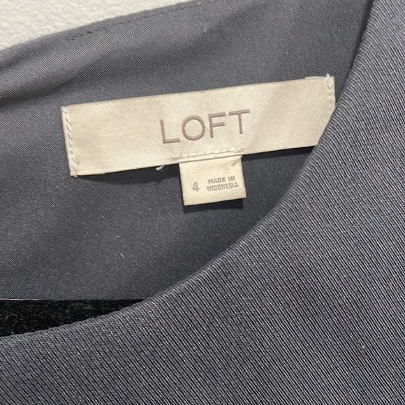 Loft Charcoal Grey business office dress size 4 - Picture 2 of 6
